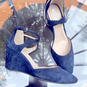Cole Haan Wedges Genuine Blue Suede - 8.5 SOO CUTE!💝💝